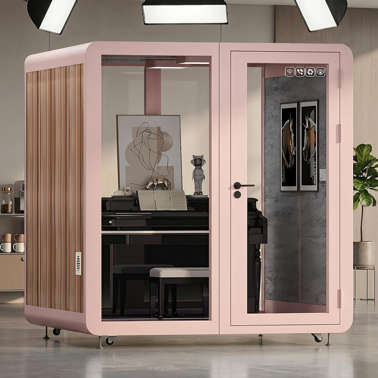Office Soundproof Booth with Light,Fans, Socket for Instrument Room
