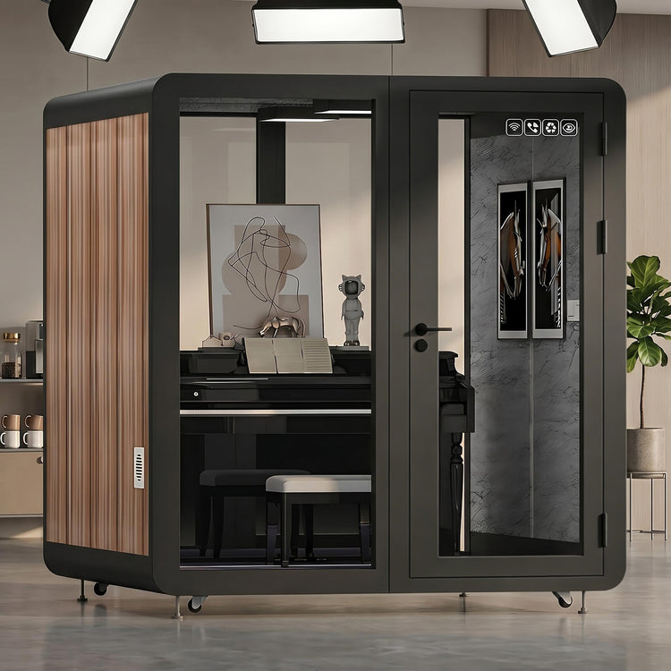 Office Soundproof Booth with Light,Fans, Socket for Instrument Room