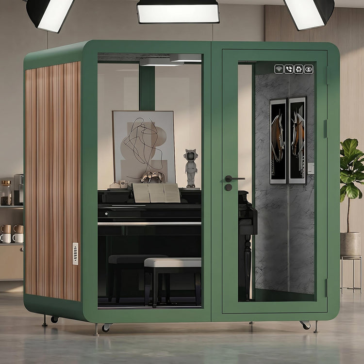 Office Soundproof Booth with Light,Fans, Socket for Instrument Room