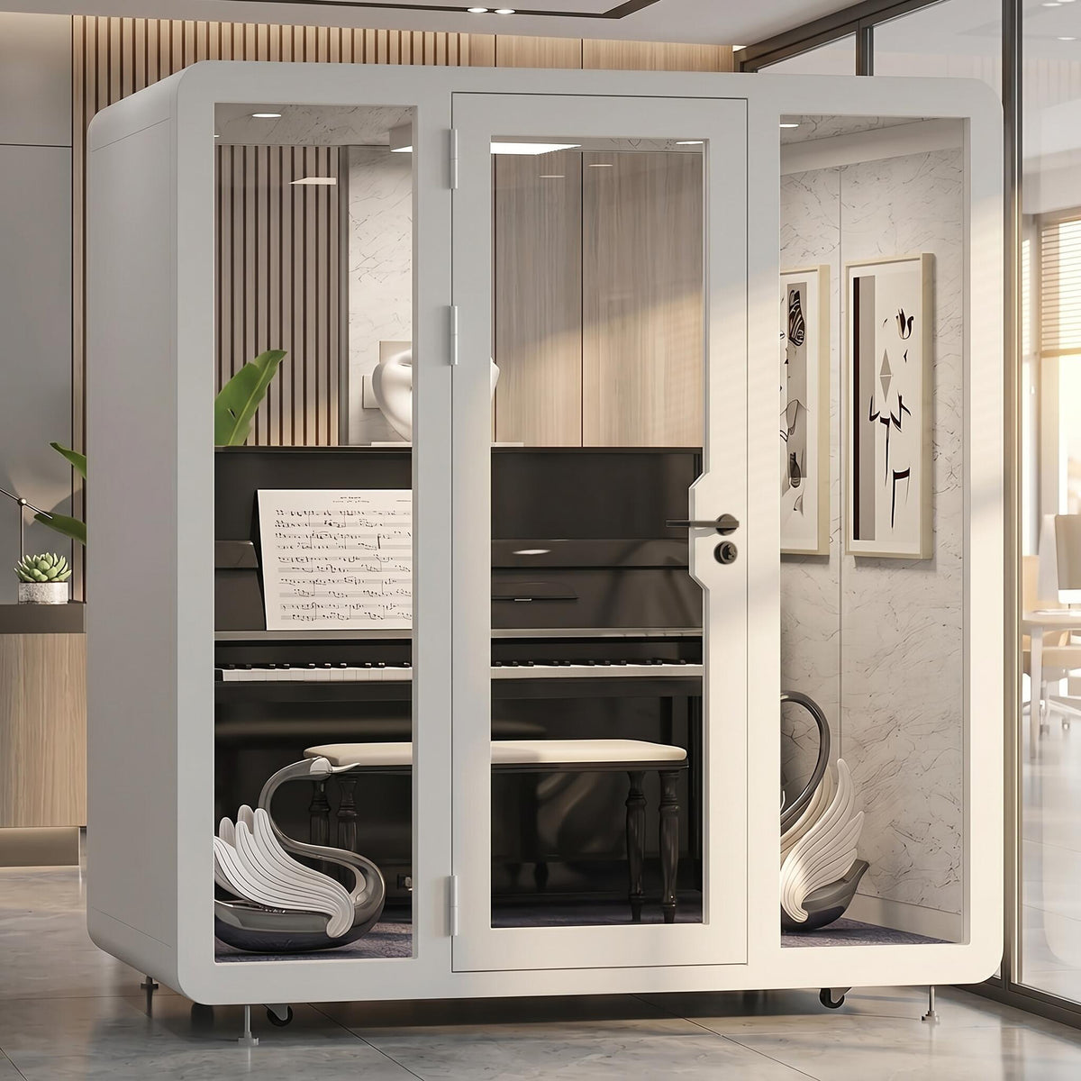 Soundproof Office Pod with 2 Person Glass