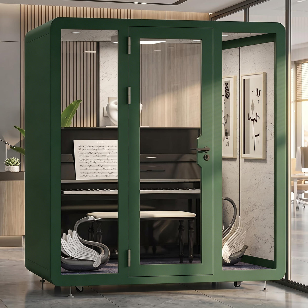 Soundproof Office Pod with 2 Person Glass