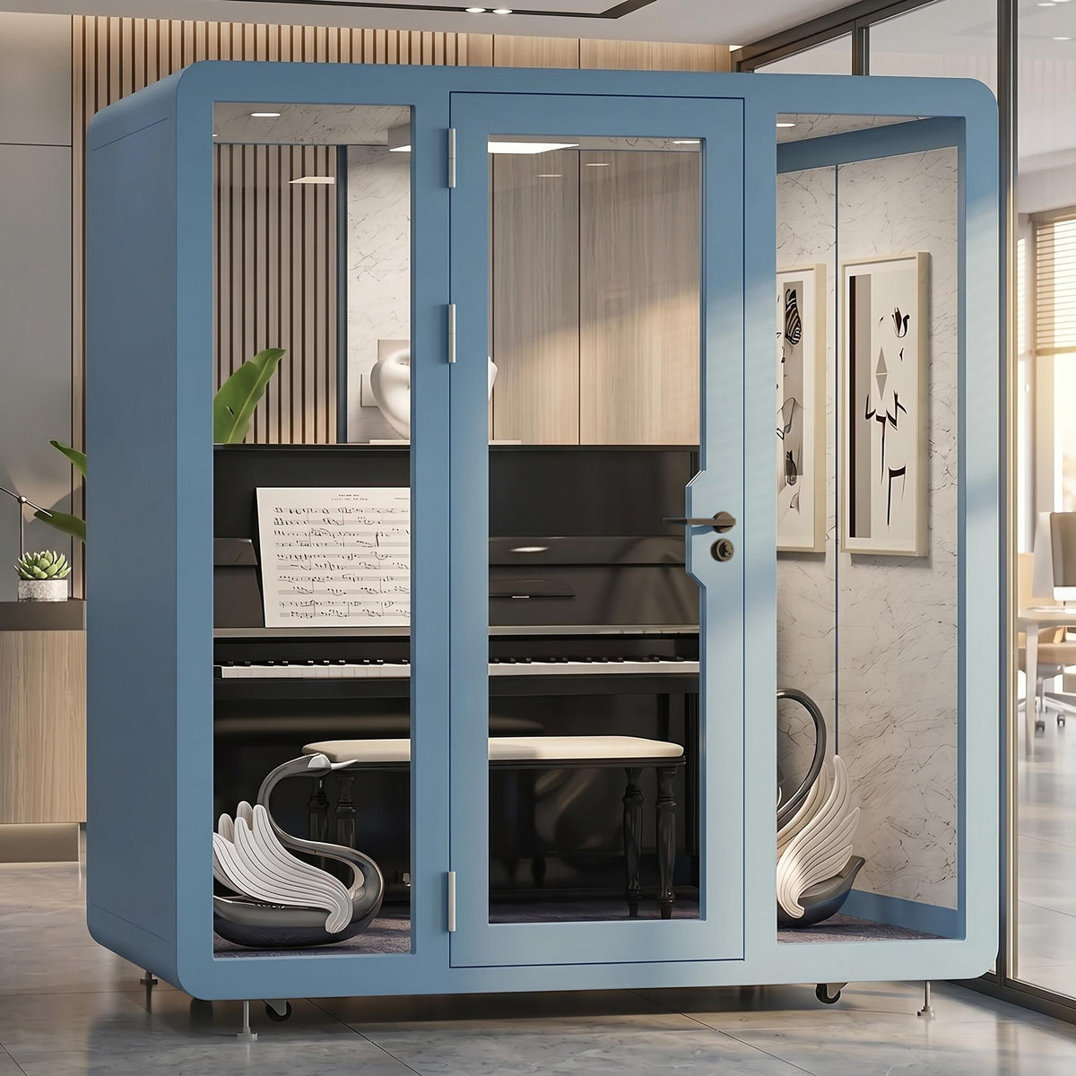 Soundproof Office Pod with 2 Person Glass