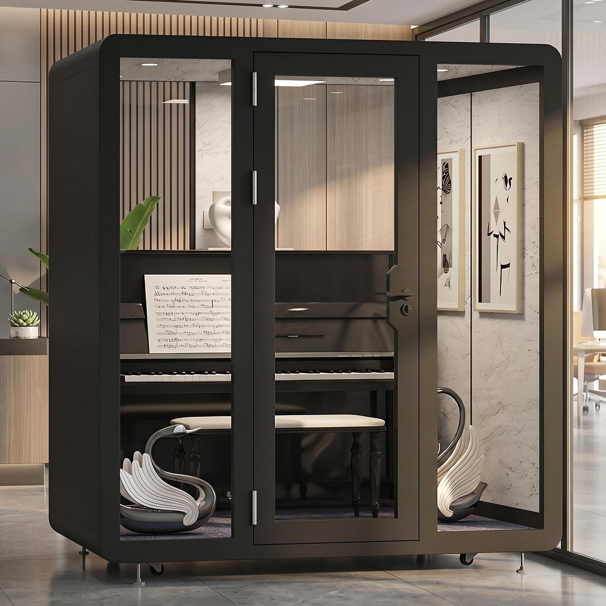 Soundproof Office Pod with 2 Person Glass