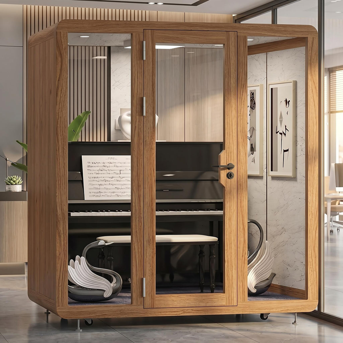 Soundproof Office Pod with 2 Person Glass