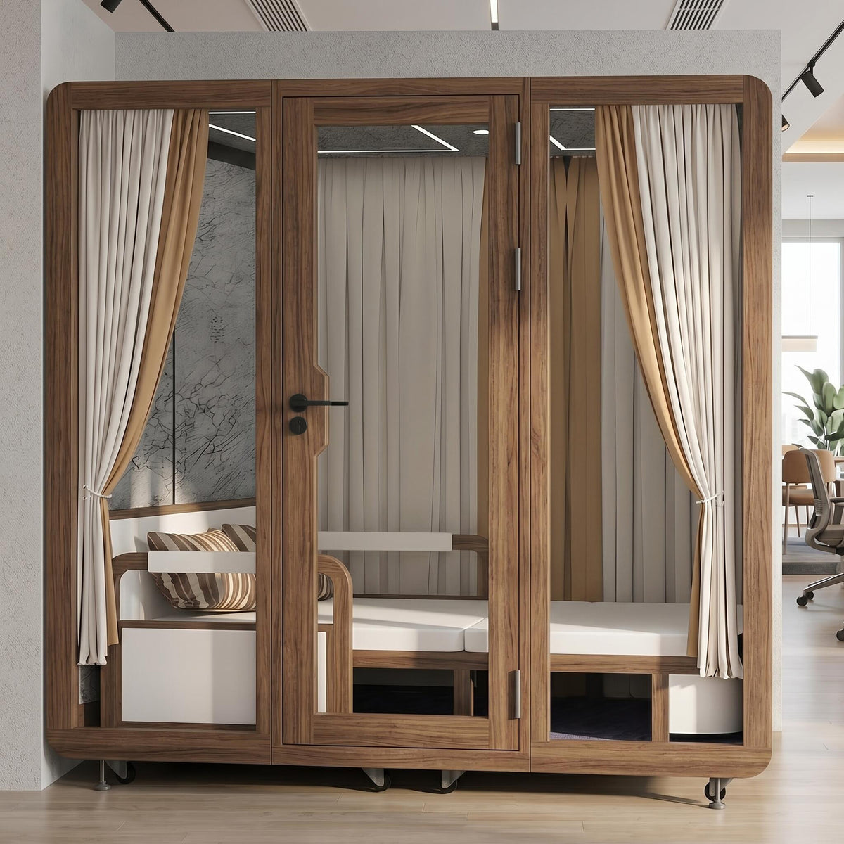 Soundproof Office Pod with 4 Person   for Sleeping  Calls Meetings