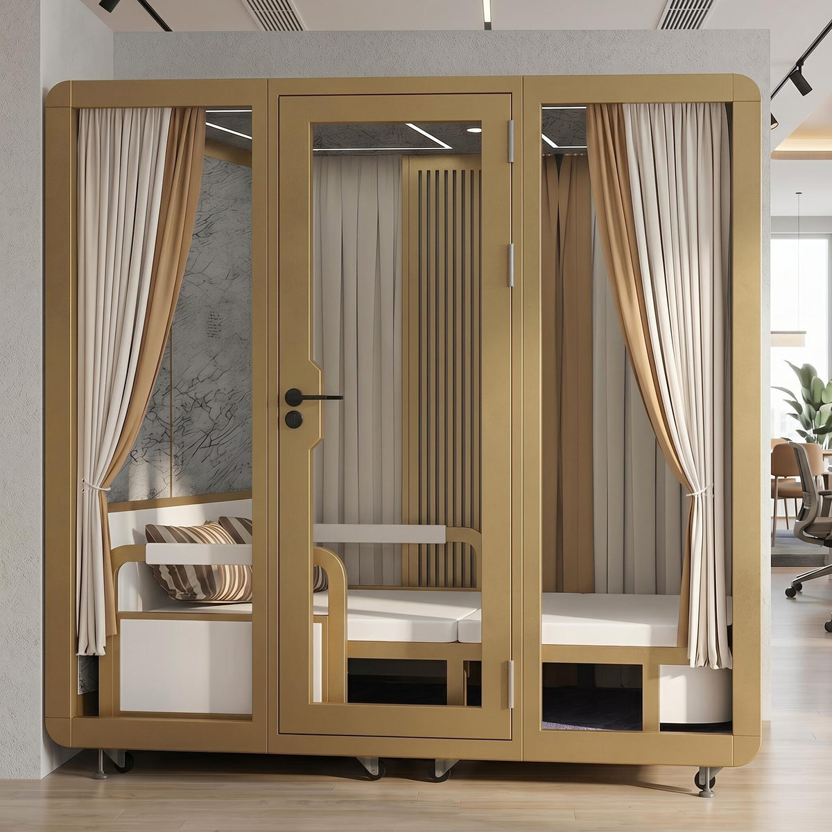 Soundproof Office Pod with 4 Person   for Sleeping  Calls Meetings