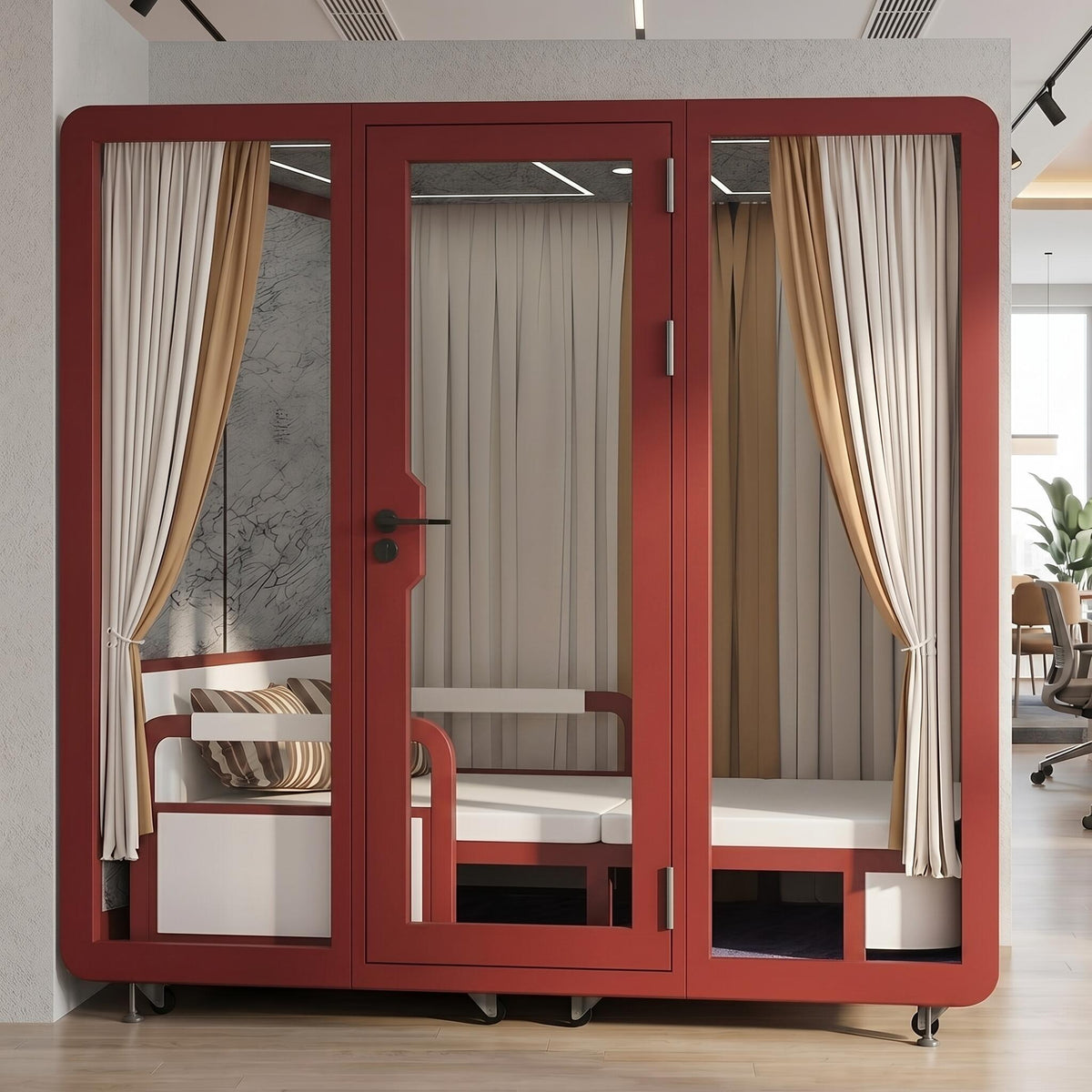 Soundproof Office Pod with 4 Person   for Sleeping  Calls Meetings