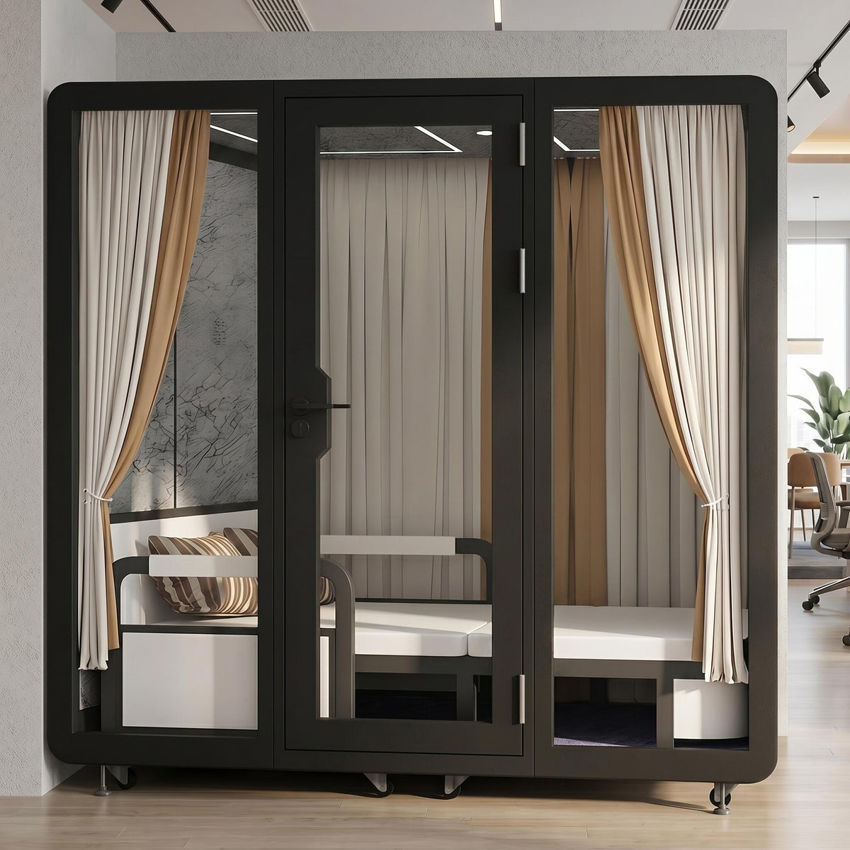 Soundproof Office Pod with 4 Person   for Sleeping  Calls Meetings