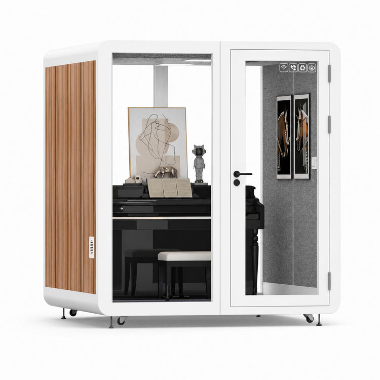 Office Soundproof Booth with Light,Fans, Socket for Instrument Room
