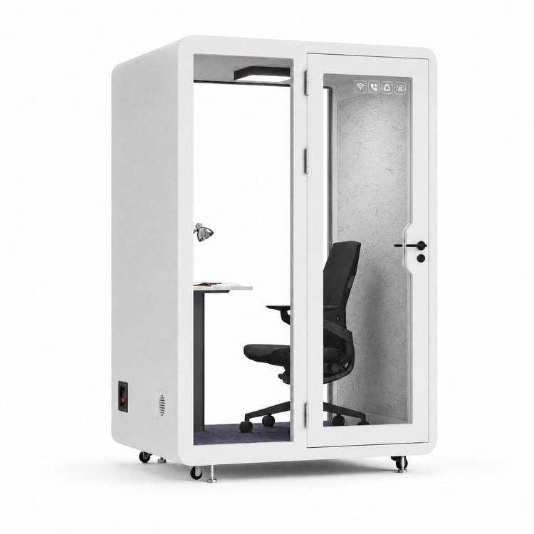 Soundproof Office Pod with 1 Person Glass Structure