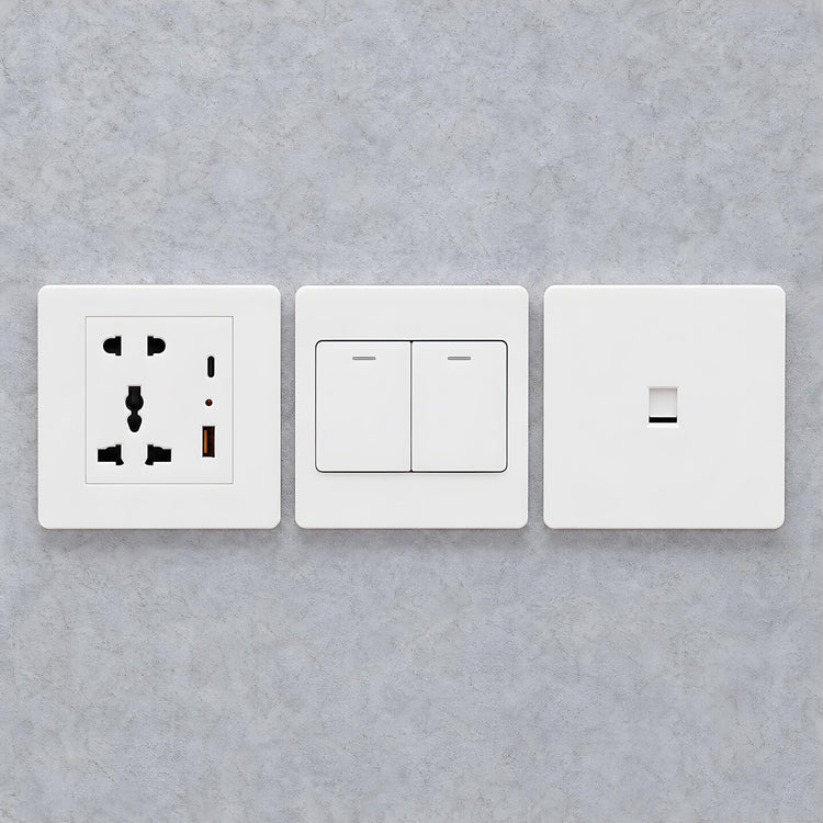 Multi-functional wall sockets and switches, convenient power access with simple operation