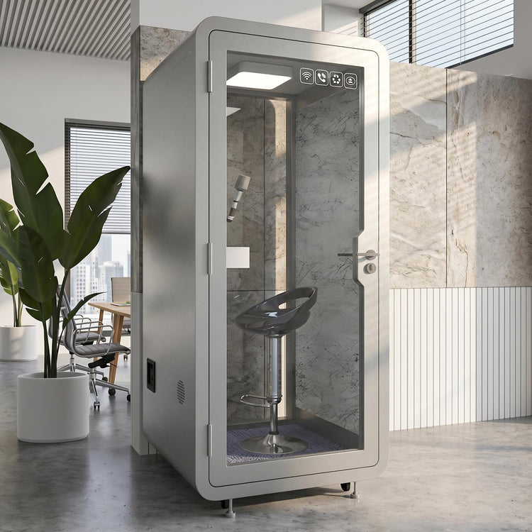 Soundproof Office Pod Booth with 1Person Fresh Air System  for Singing Working