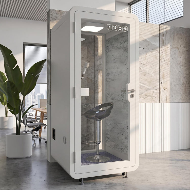 Soundproof Office Pod Booth with 1Person Fresh Air System  for Singing Working