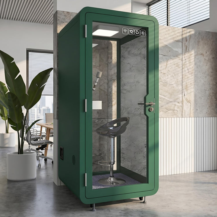 Soundproof Office Pod Booth with 1Person Fresh Air System  for Singing Working