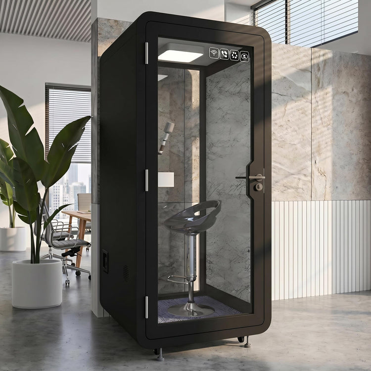 Soundproof Office Pod Booth with 1Person Fresh Air System  for Singing Working