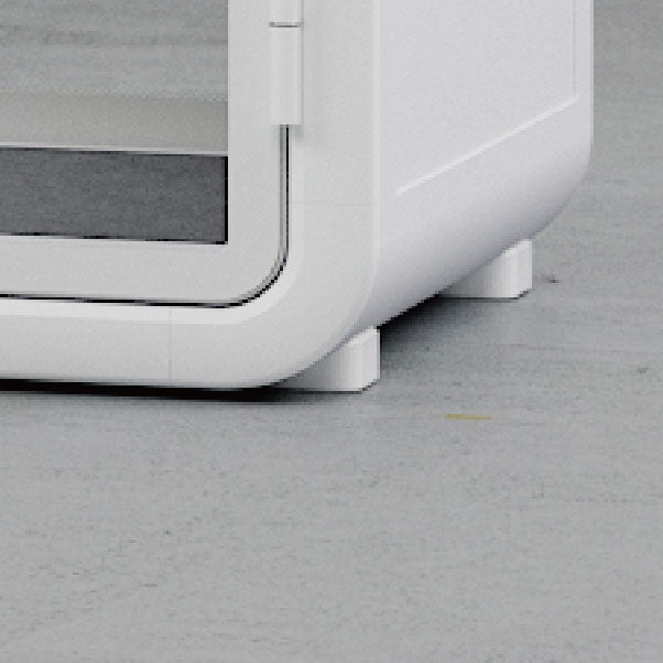 Low-frequency blocked Dampening material is used between feet and floor to reduce the structure-borne Low-frequency transmission